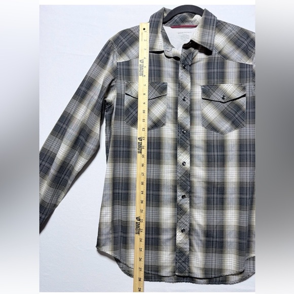 Banana Republic Men’s Slim Fit Pearl Snap Western Y2K 2007 Plaid Shirt Sz Small - Picture 7 of 9